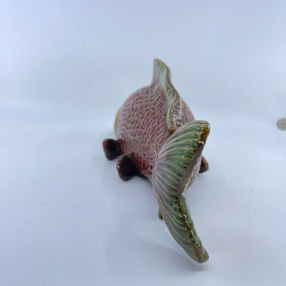 vintage ceramic koi fish intricately detailed figurine 12" long - Picture 7 of 11